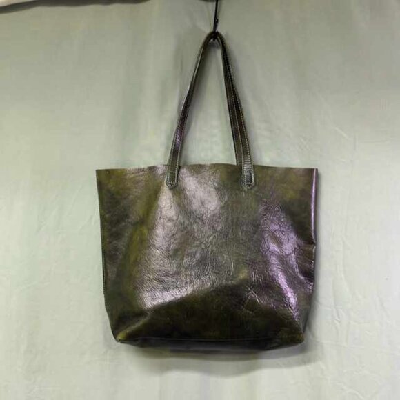 Floto Italian Leather Tote Green Patina Made in Tuscany - Picture 2 of 13